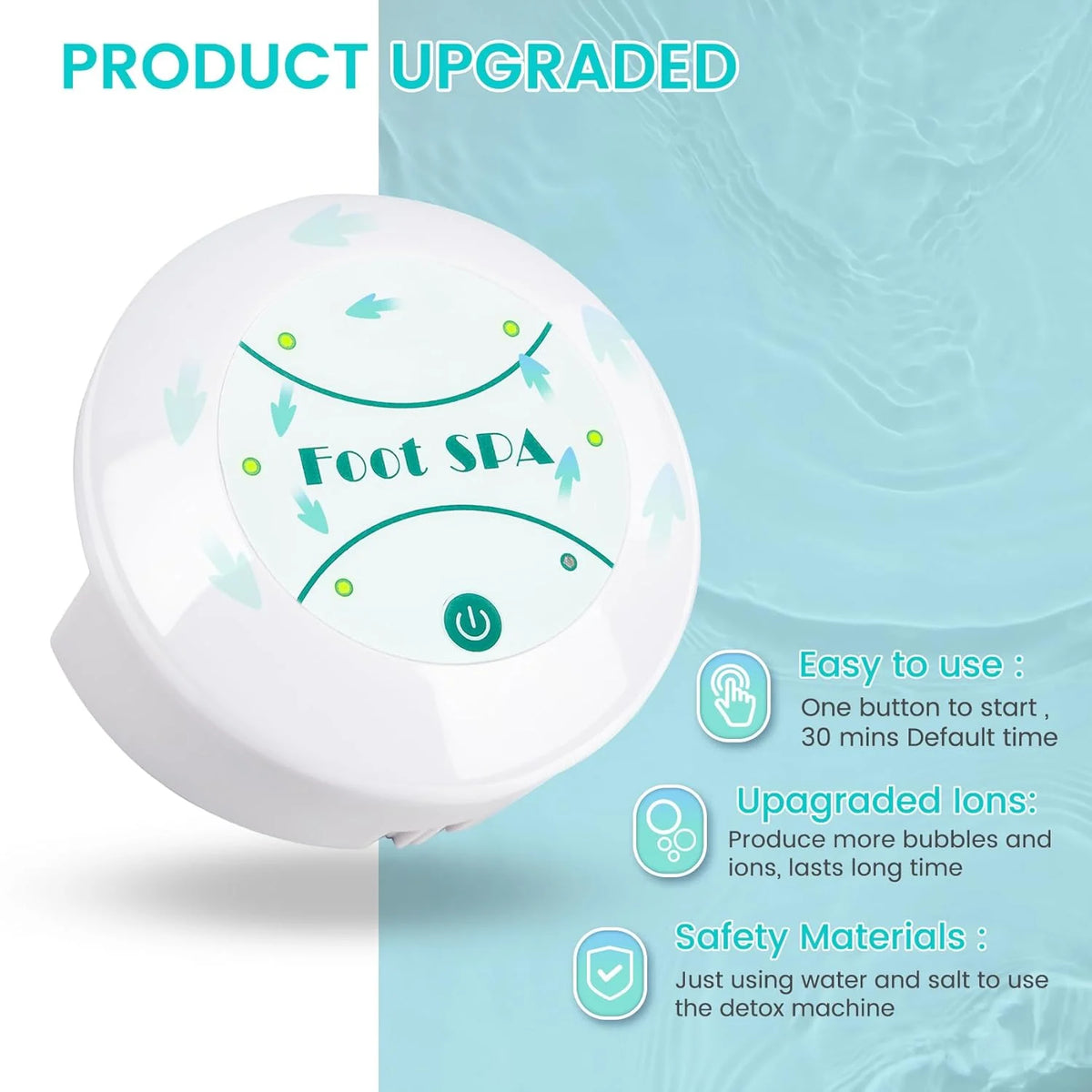Ionic Foot Spa Bath Detox Machine for Foot Bath Ion Detoxifier Massager Relaxation Pedicure Footspa Massage Therapy Arrays Aqua