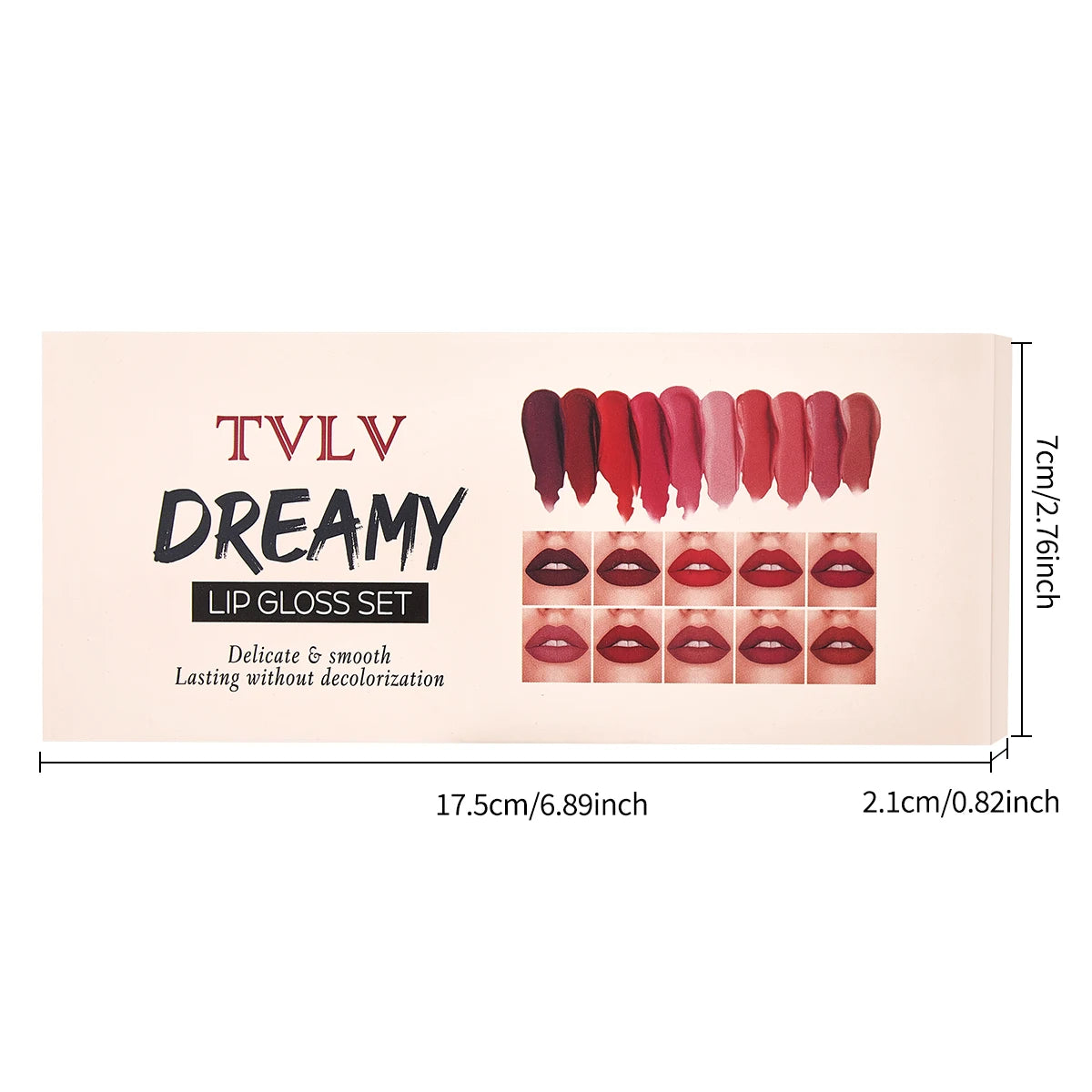 10 Pieces/Set Lip Gloss Velvet Lipstick: Waterproof and Long-Lasting Lip Gloss Women's Moisturizing Lipstick